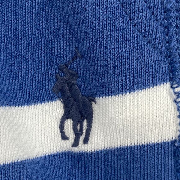 POLO RALPH LAUREN Shorts Womens XL Paint Splatter Striped Fleece 4" Sweat Blue - Picture 5 of 13